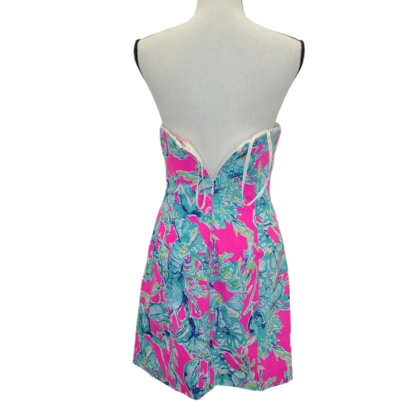 Lilly Pulitzer Brynn Dress Raz Berry Lobsters In Love 28119 Size 6 - Picture 5 of 10
